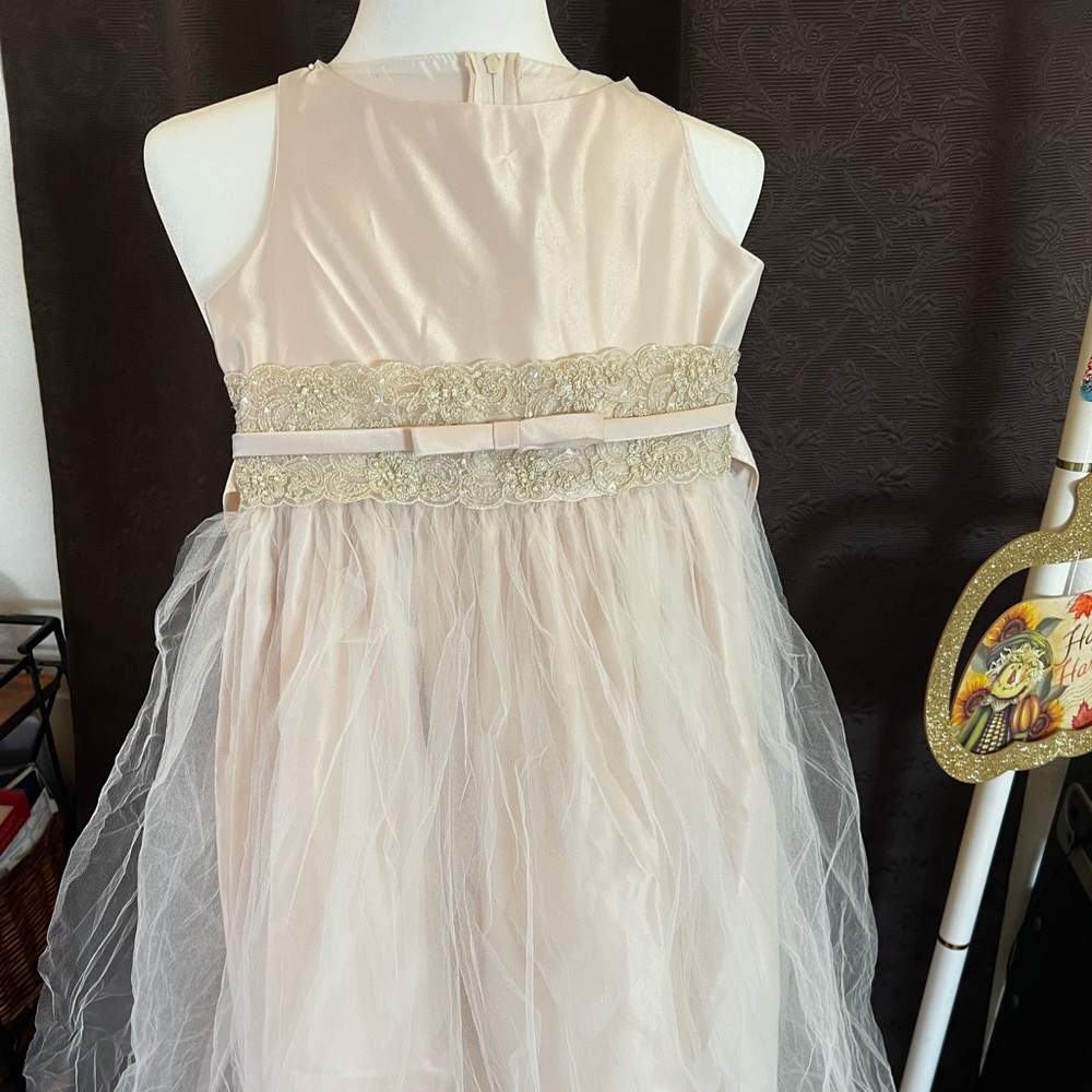 Formal/princess dress in gold color.